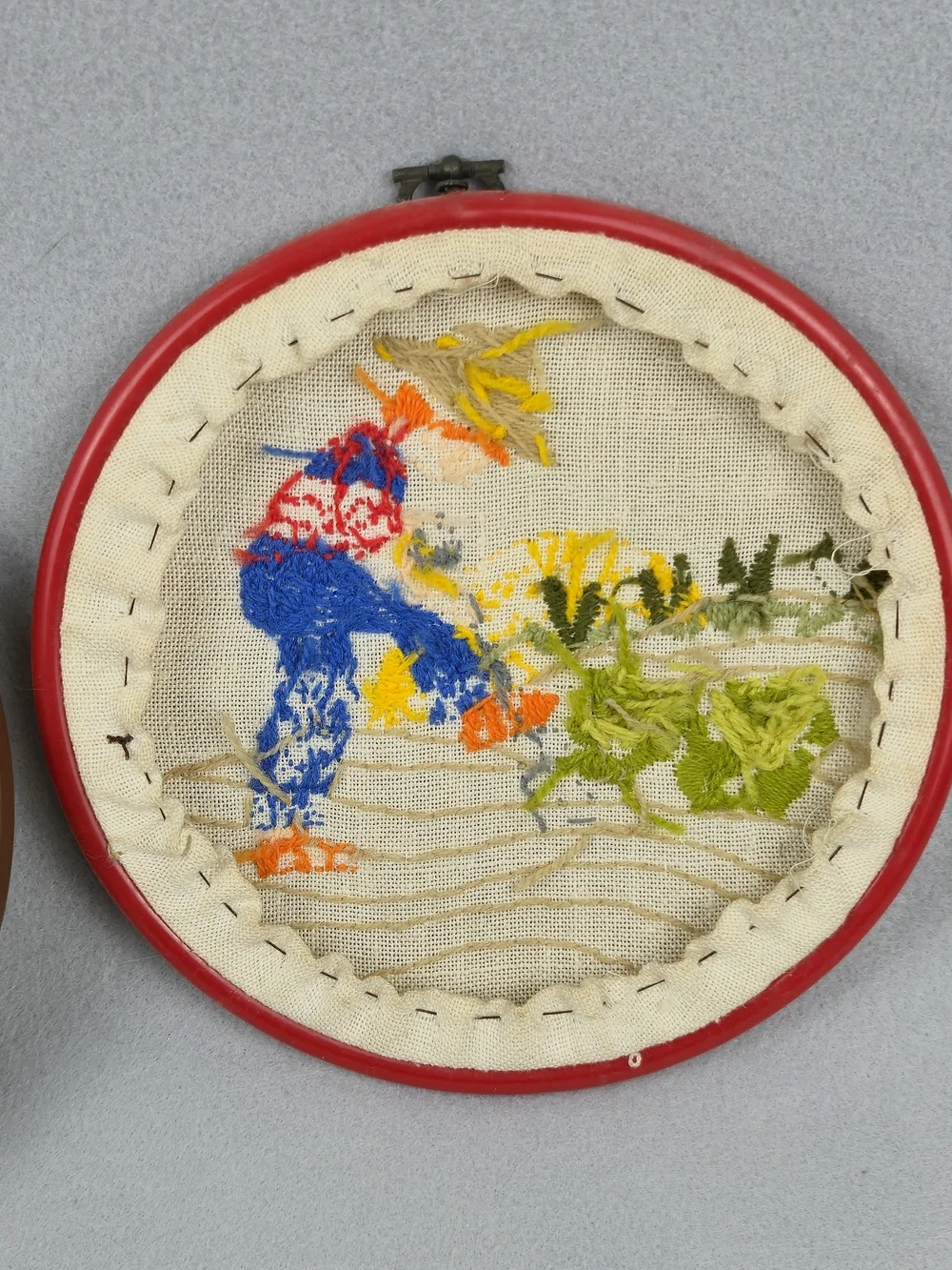 Vintage Embroidery Hoop Wall Decor Set - Girl Boy Country Garden 6